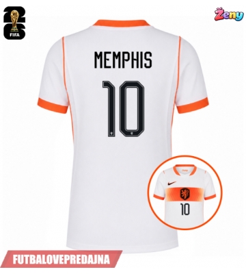 Lacne Ženy Futbalové dres Holandsko Memphis Depay #10 MS 2026 Krátky Rukáv - Preč